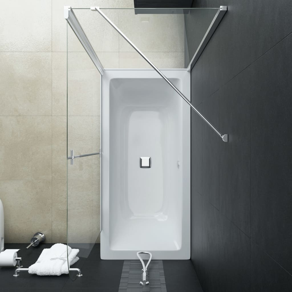 Badewannenaufsatz 2-Fach Faltbar Esg 120X68X130 Cm