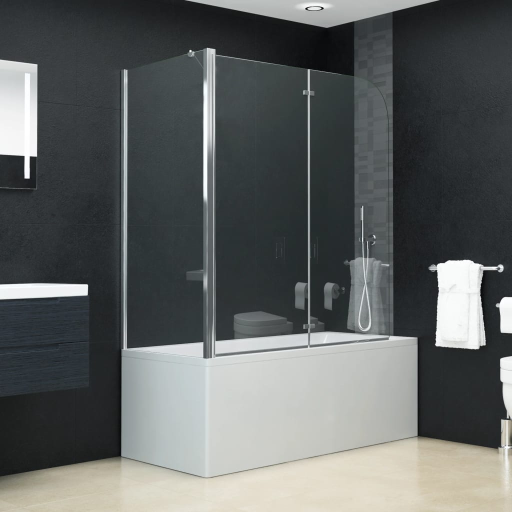 Badewannenaufsatz 2-Fach Faltbar Esg 120X68X130 Cm