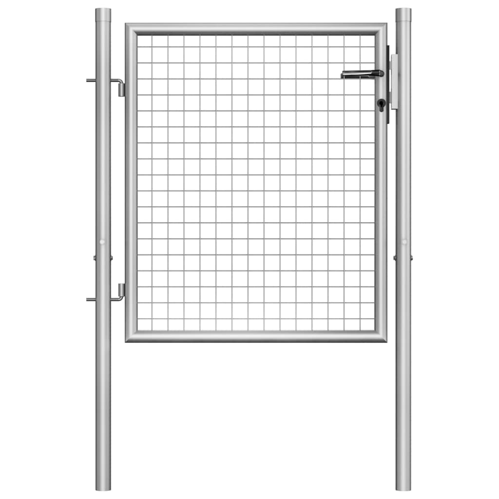 Gartentor Verzinkter Stahl Silber