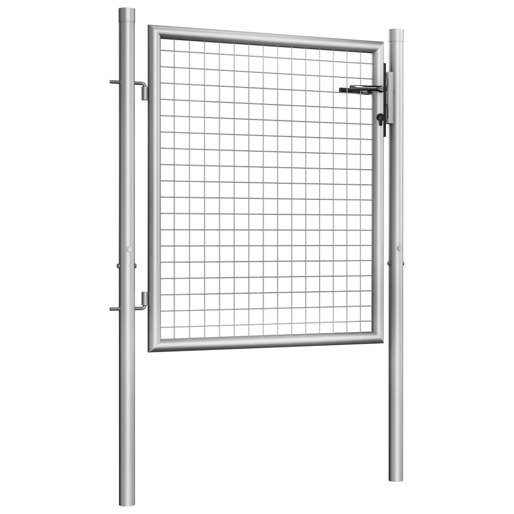 Gartentor Verzinkter Stahl Silber