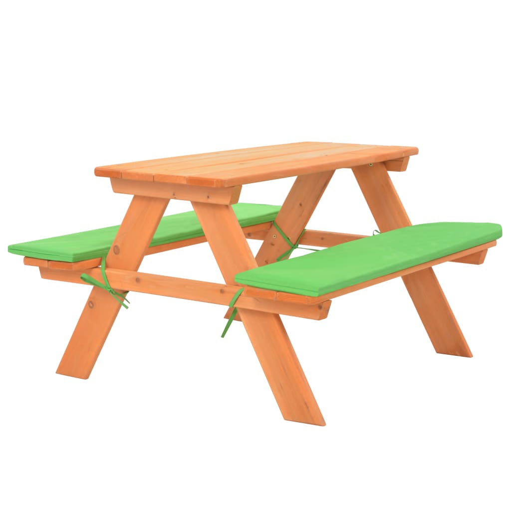 Kinder-Picknicktisch Mit Bänken 89×79×50 Cm Massivholz Tanne