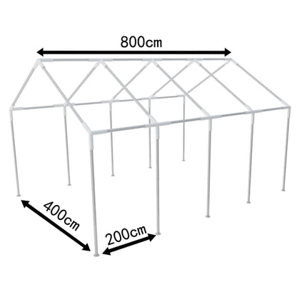 Pavillon Stahlgestell Partyzeltrahmen Zeltrahmen Gestell 8 X 4 M Petrolgrün