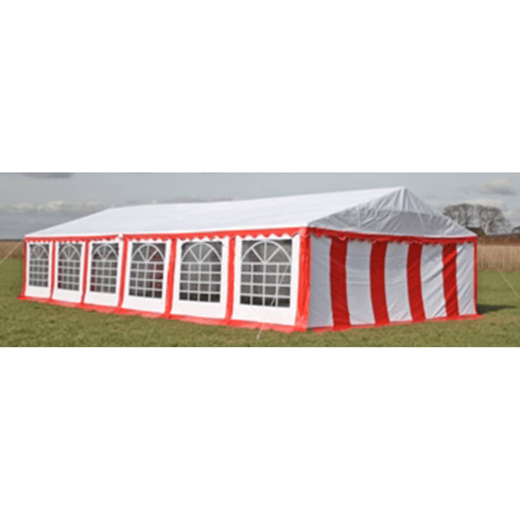 Ersatzdach Dachplane Seitenteile Festzelt Party Zelt 12 X 6M Rot&Weiß Braune Eiche