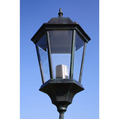 Gartenlaterne 2-Flammig 230 Cm Dunkelgrün/Schwarz Aluminium