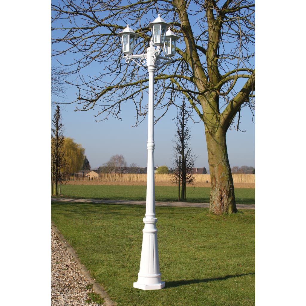 Gartenlaterne 3-Flammig 215 Cm /Schwarz Aluminium