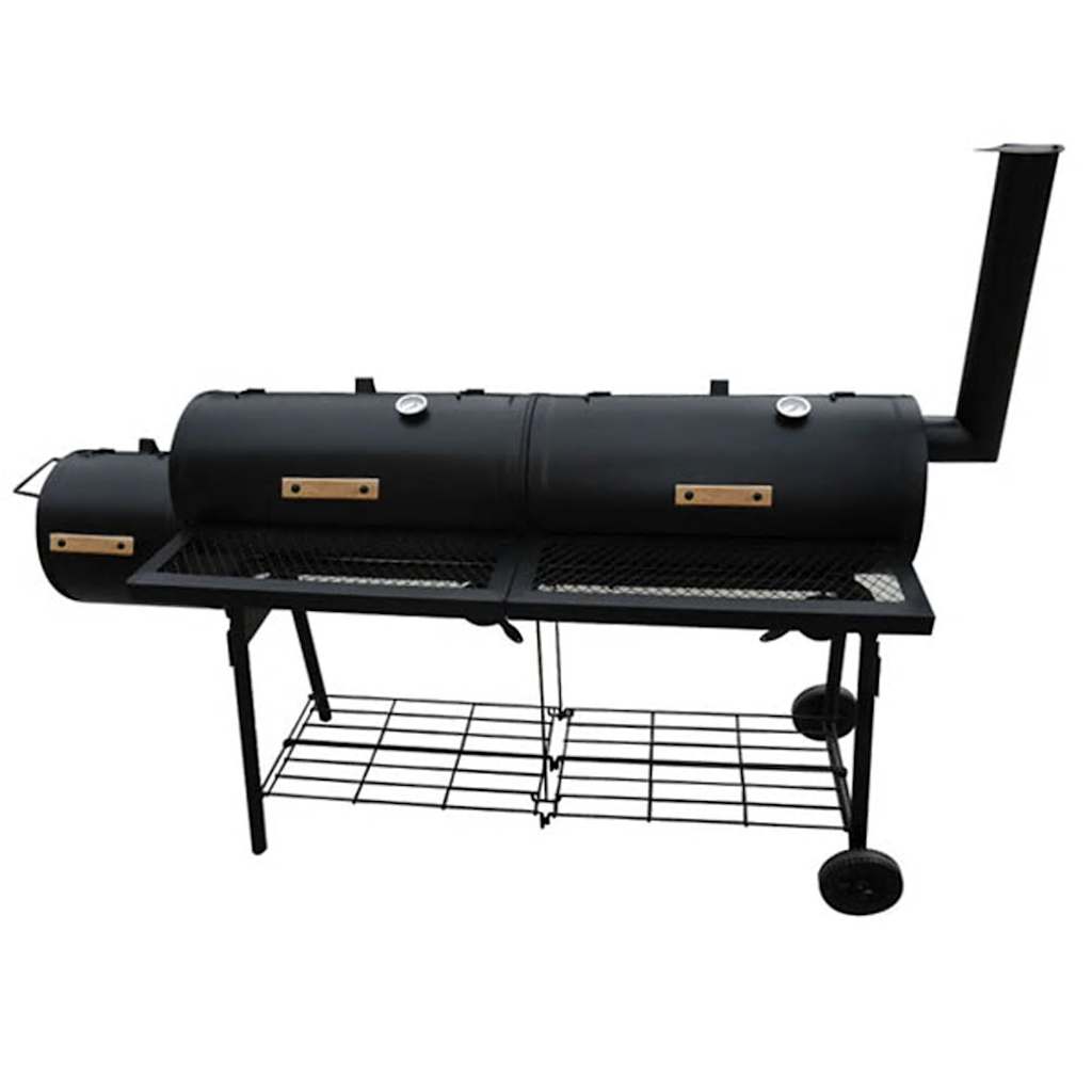 Barbecue-Smoker Grill Nevada Xl Schwarz Rot
