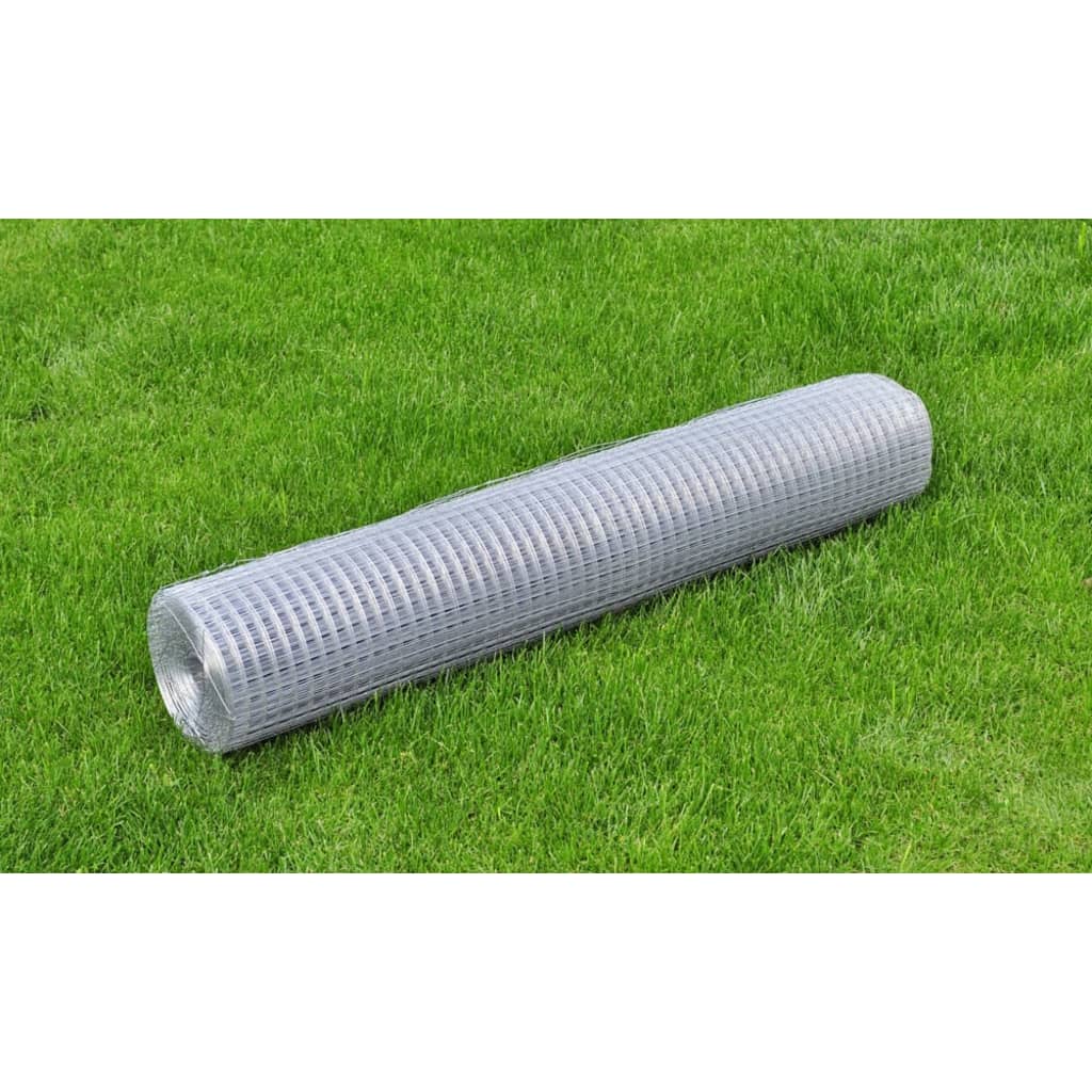 Drahtzaun Für Hühner Verzinkter Stahl 10X1 M N Silber