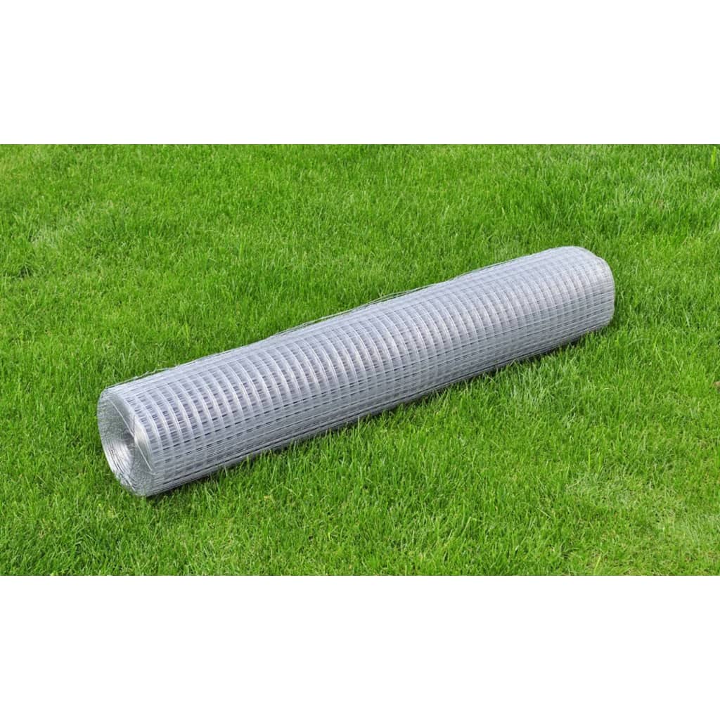 Drahtzaun Für Hühner Verzinkter Stahl 10X1 M N Silber