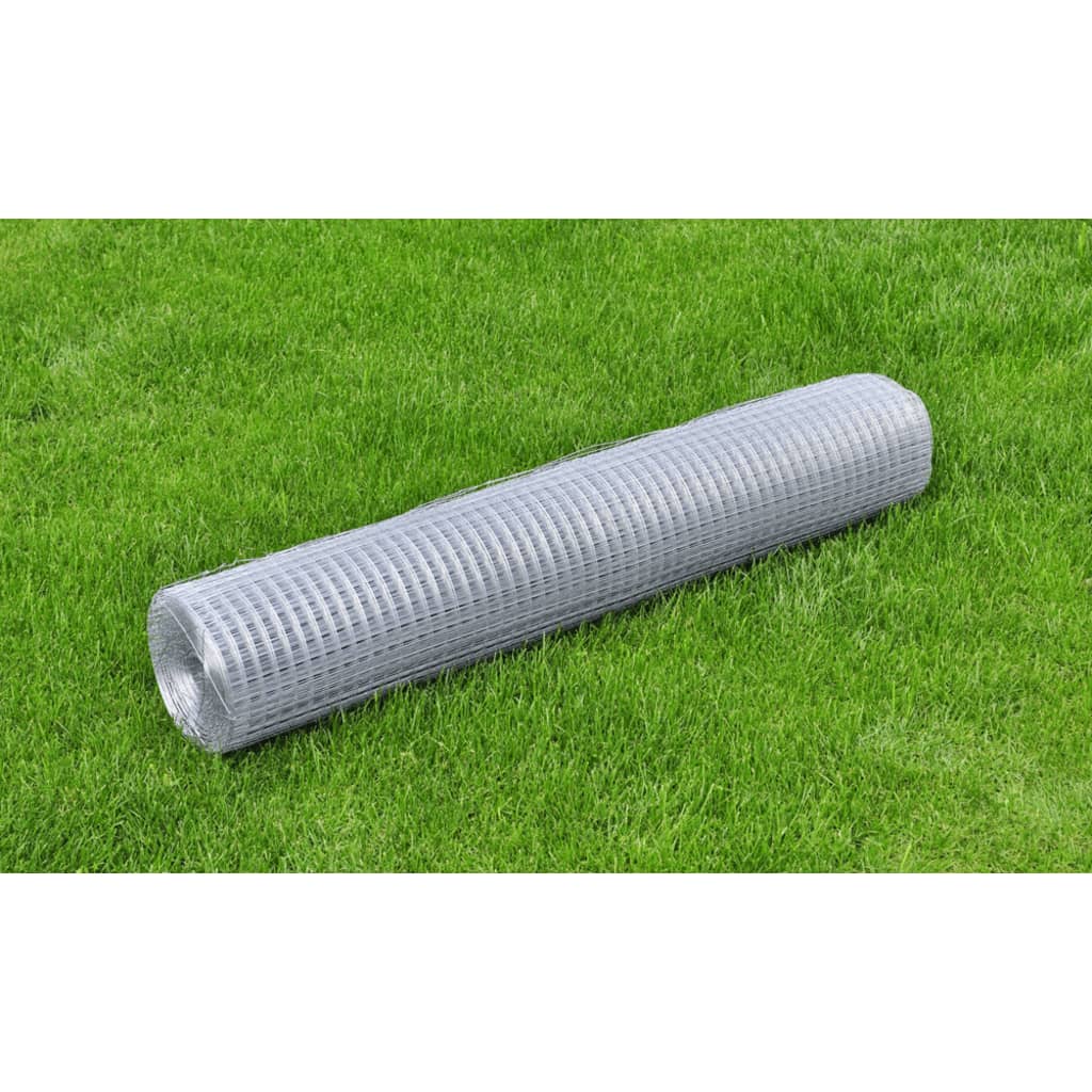 Drahtzaun Für Hühner Verzinkter Stahl 25X1 M N Silber