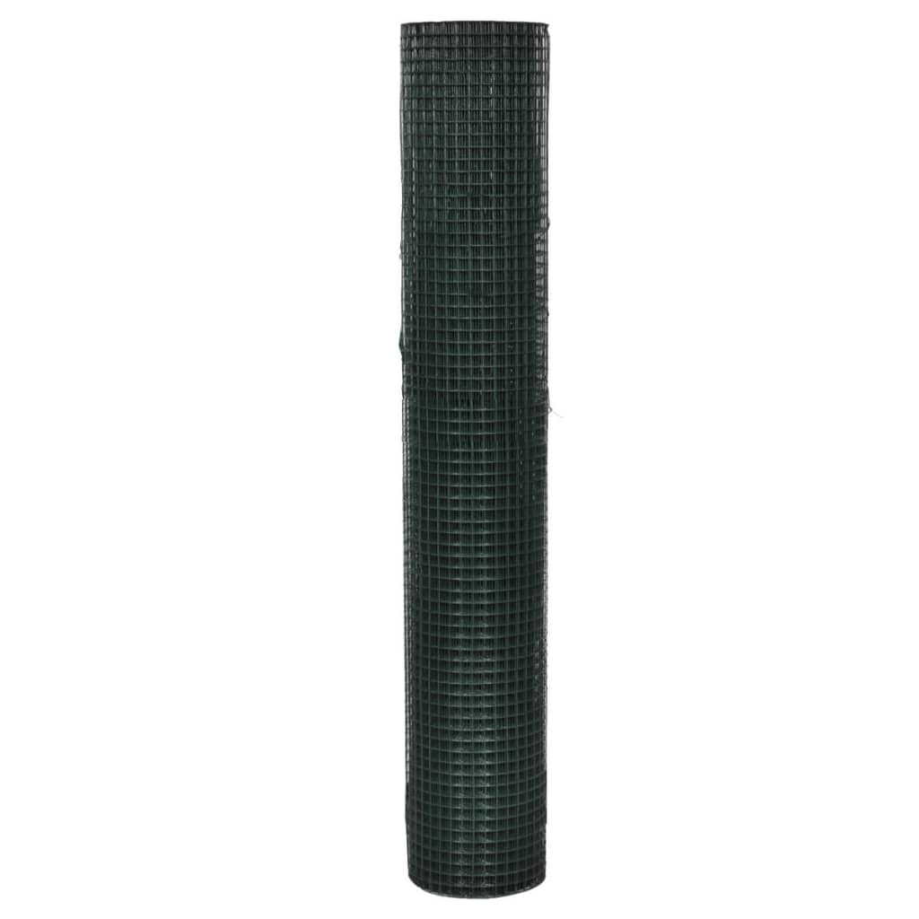 Drahtzaun Für Hühner Verzinkt Mit Pvc-Beschichtung 10X1 M Grün
