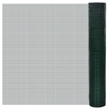 Drahtzaun Für Hühner Verzinkt Mit Pvc-Beschichtung 10X1 M Grün