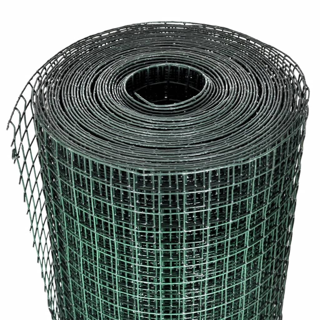 Drahtzaun Für Hühner Verzinkt Mit Pvc-Beschichtung 10X1 M Grün