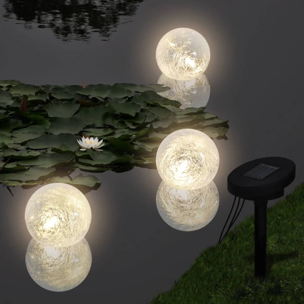 Led-Solarkugeln Schwimmend 3 Flammen Für Teich Pool
