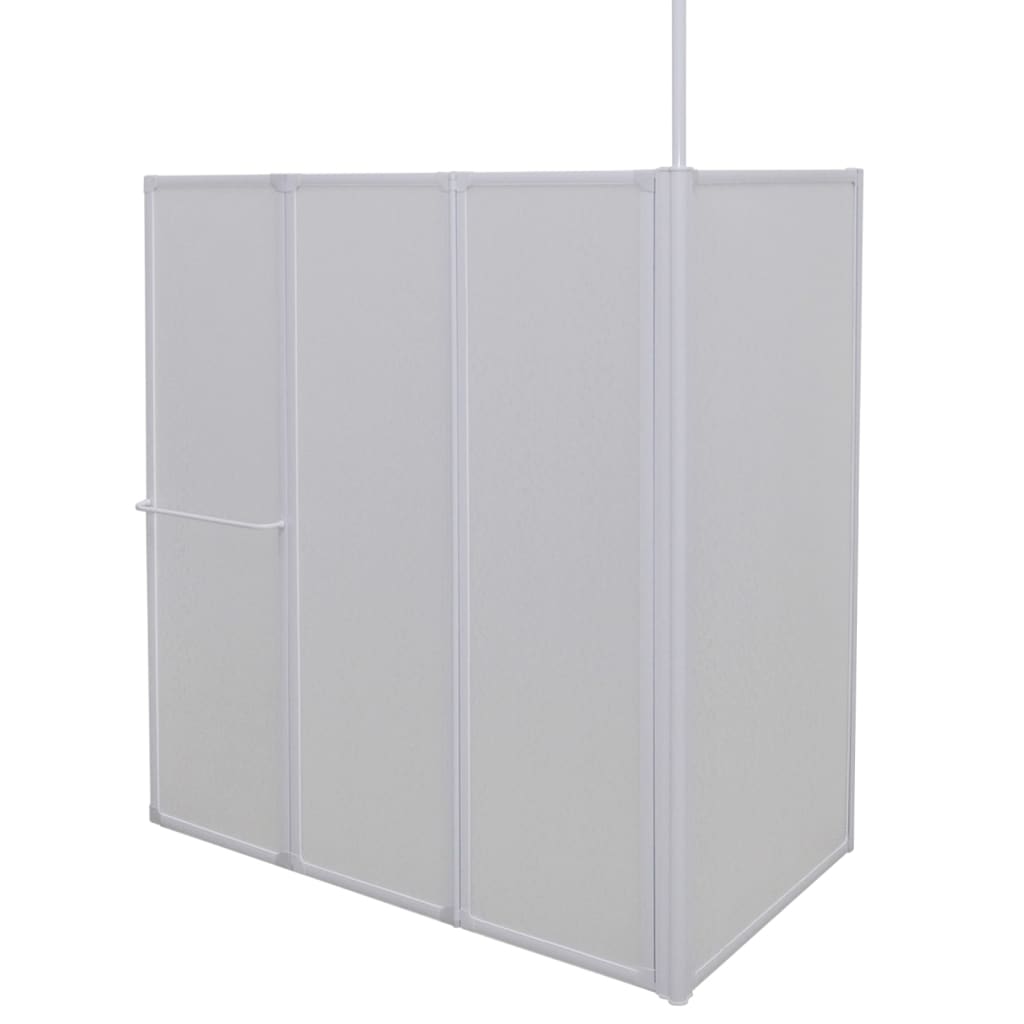 Duschwand L-Form 70X120X137 Cm 4-Teilig Faltbar