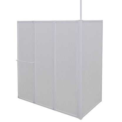 Duschwand L-Form 70X120X137 Cm 4-Teilig Faltbar