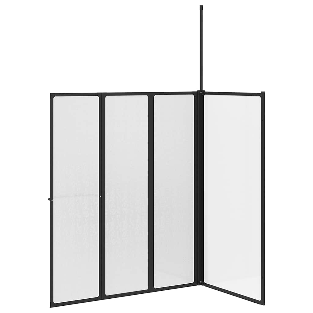Duschwand L-Form 70X120X137 Cm 4-Teilig Faltbar