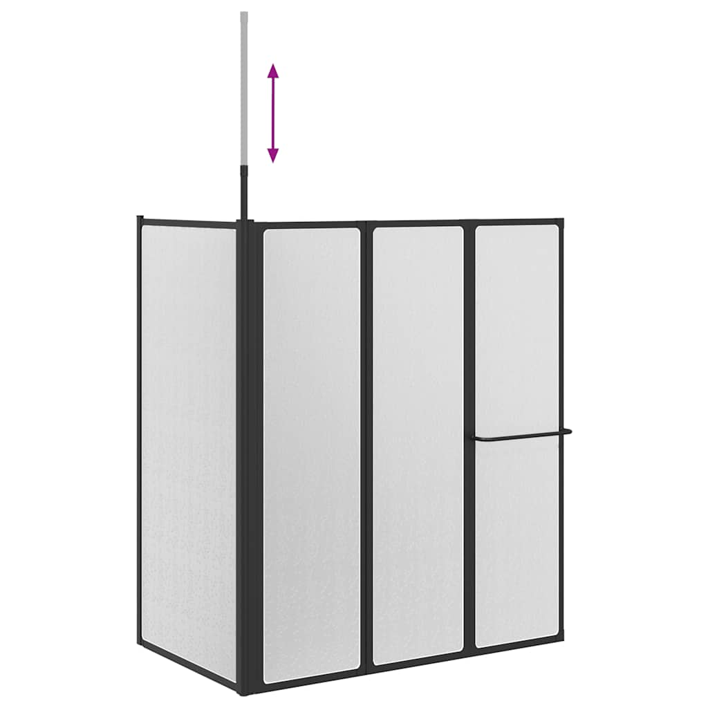 Duschwand L-Form 70X120X137 Cm 4-Teilig Faltbar