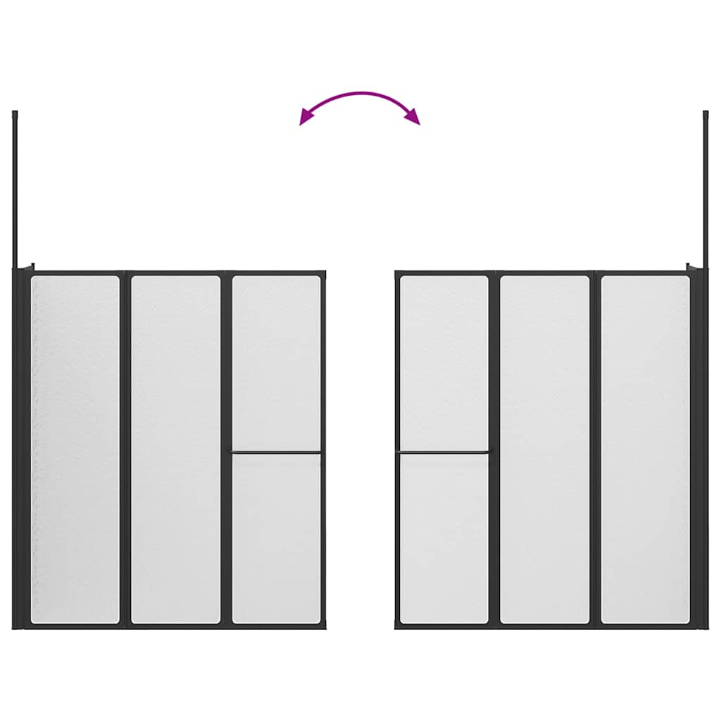 Duschwand L-Form 70X120X137 Cm 4-Teilig Faltbar