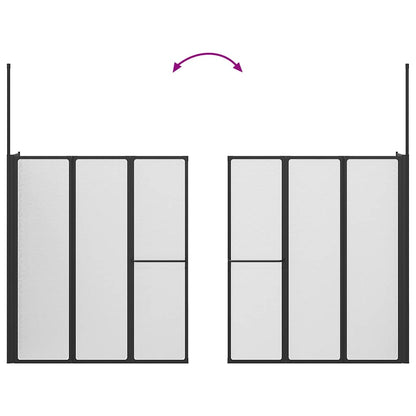Duschwand L-Form 70X120X137 Cm 4-Teilig Faltbar