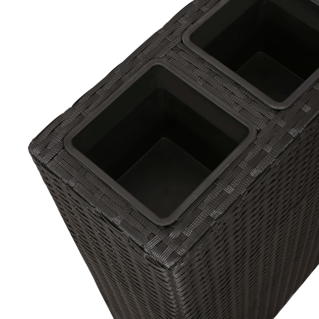 Garten-Hochbeet Mit 4 Töpfen Poly Rattan