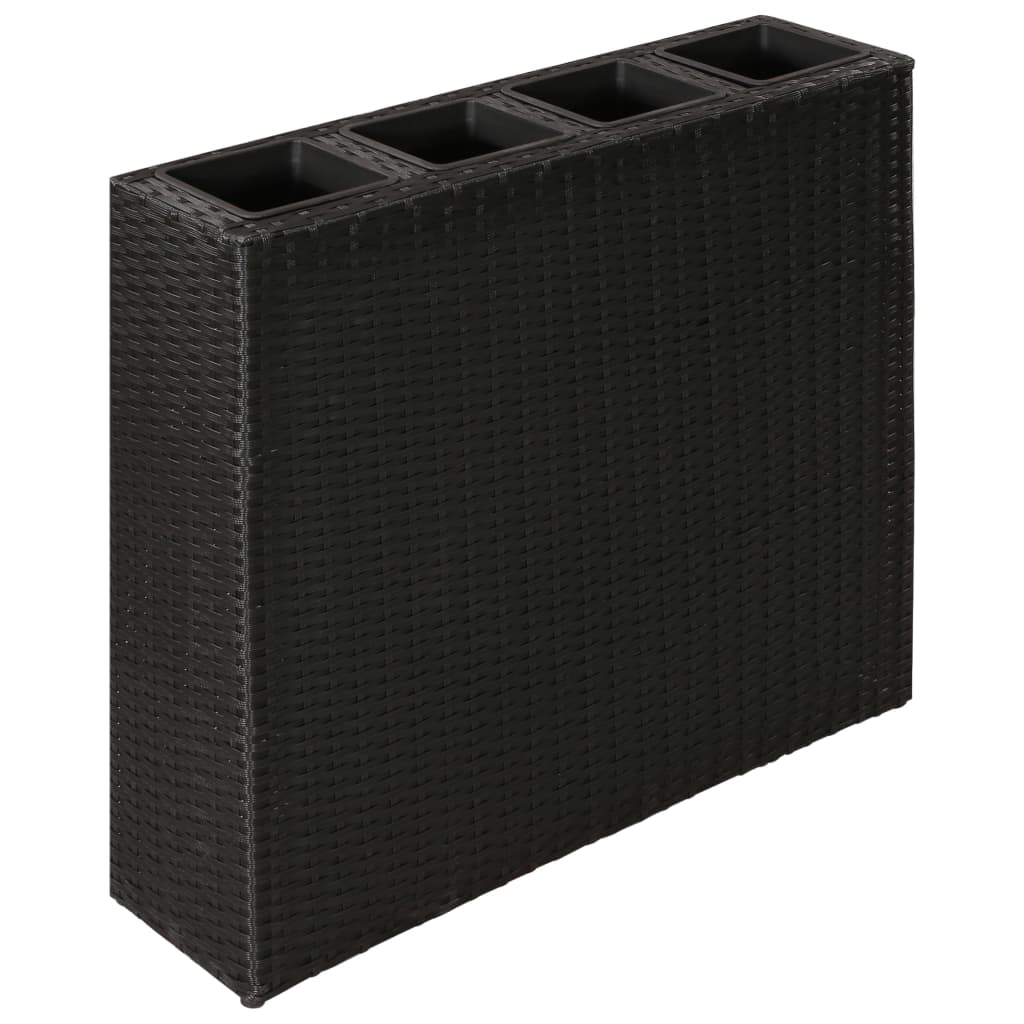 Garten-Hochbeet Mit 4 Töpfen Poly Rattan