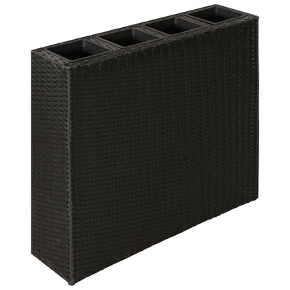 Garten-Hochbeet Mit 4 Töpfen Poly Rattan
