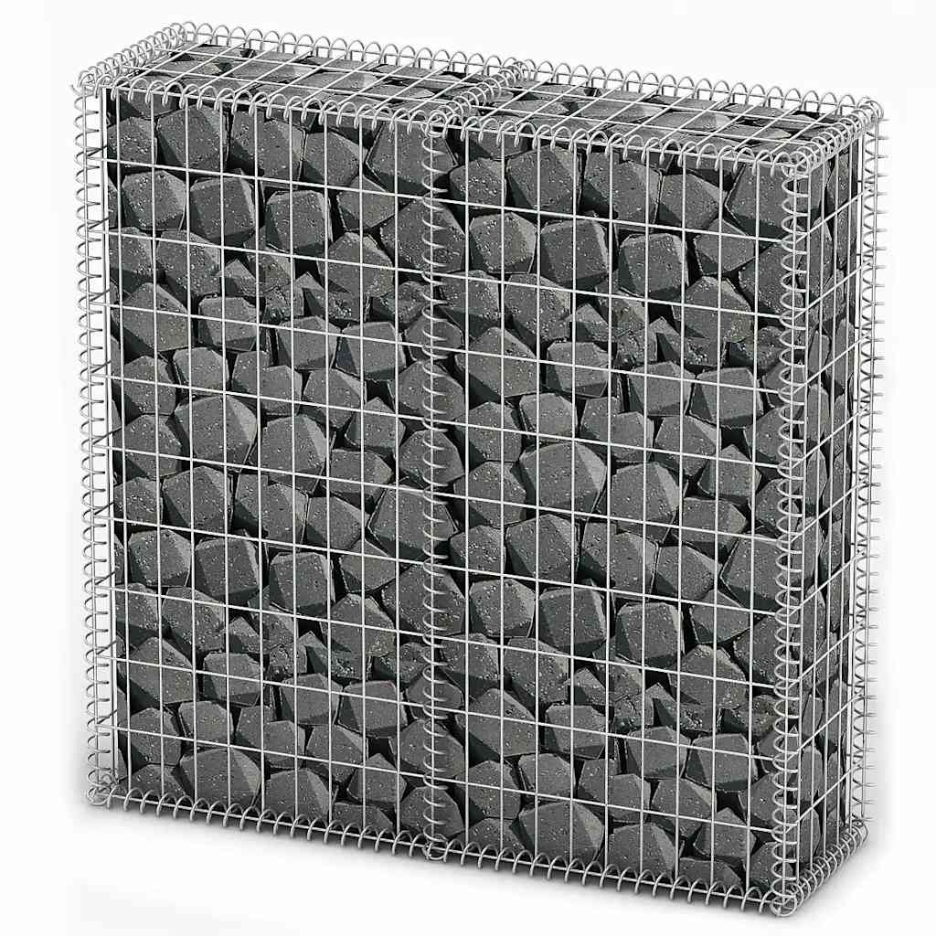 Steinkorb Gabione Mit Deckeln Verzinkter Draht 100×100×30 Cm