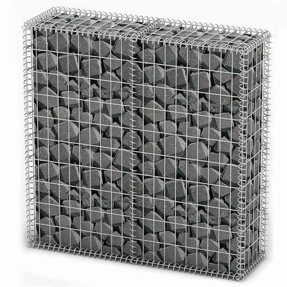 Steinkorb Gabione Mit Deckeln Verzinkter Draht 100×100×30 Cm