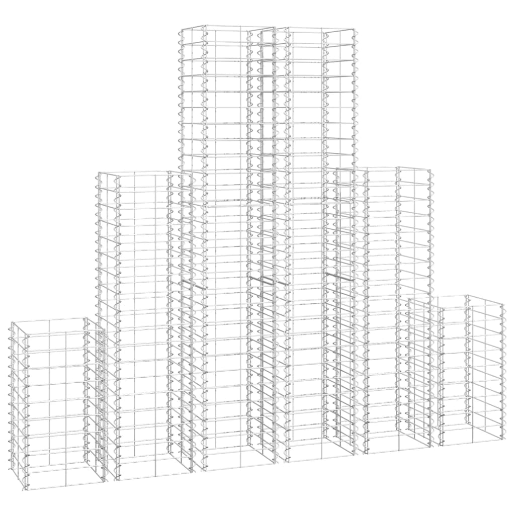 Gabionen-Set 6-Tlg. Verzinkter Draht