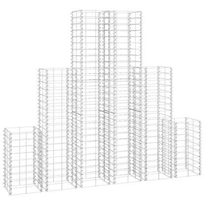 Gabionen-Set 6-Tlg. Verzinkter Draht