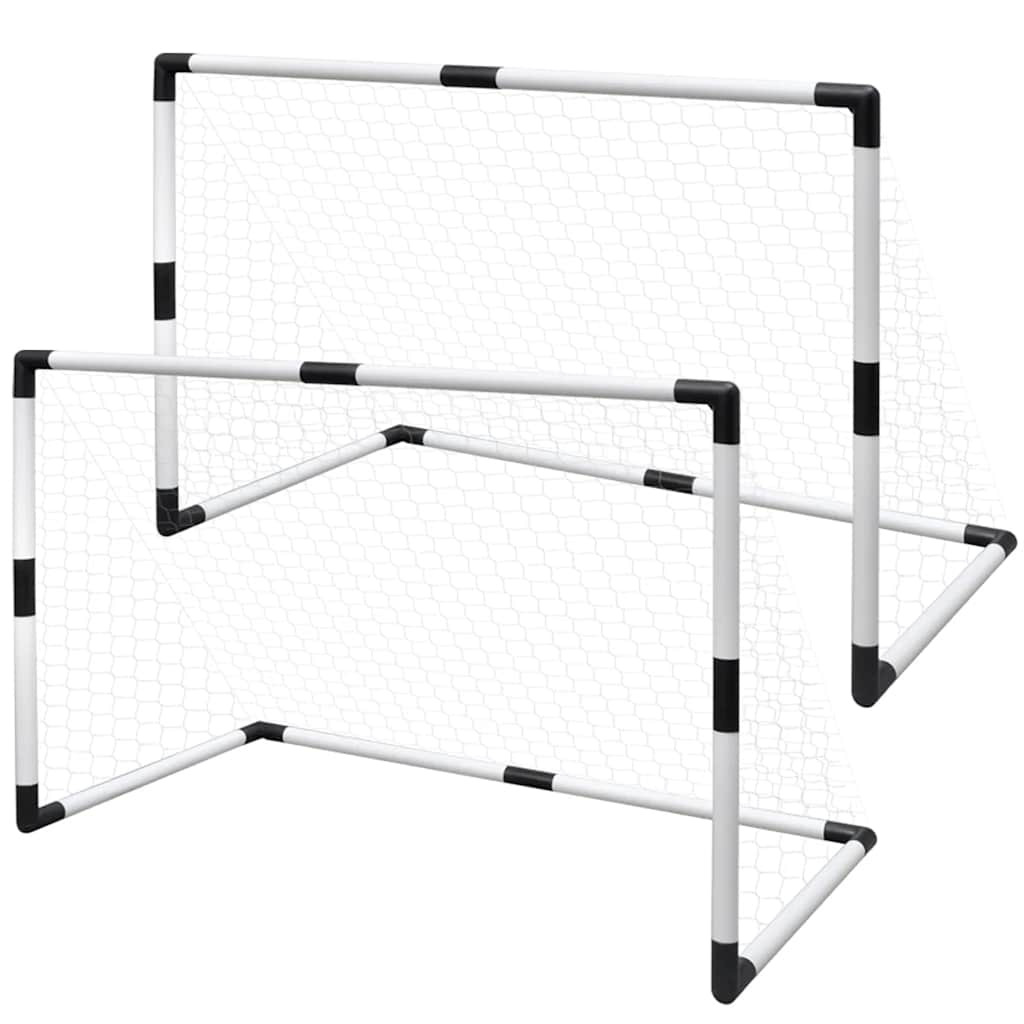 2-Tlg. Mini-Fußballtor-Set Für Kinder 91,5X48X61 Cm