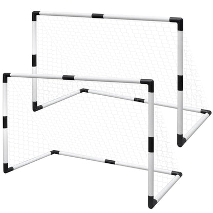 2-Tlg. Mini-Fußballtor-Set Für Kinder 91,5X48X61 Cm