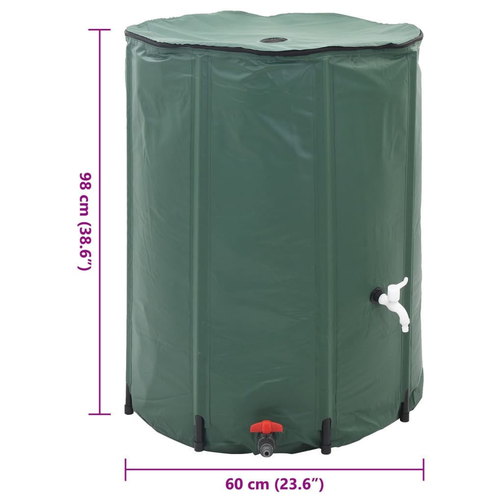 Wasserspeicher Regentonne Wassertank 250L Klappbar