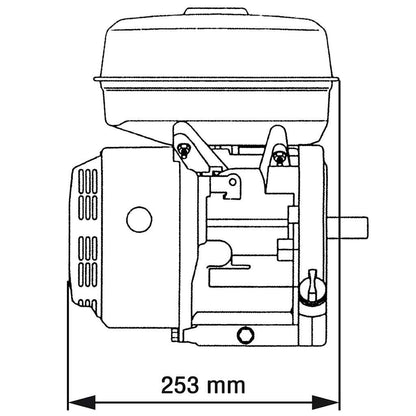 Benzinmotor 6,5 Ps 4,8 Kw Schwarz