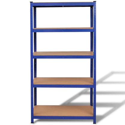 2 X Regal Lagerregal Steckregal Metallregal Kellerregal Blau