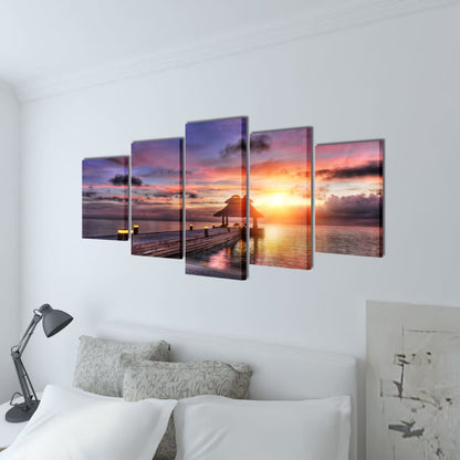 Bilder Dekoration Set Strand Mit Pavillon