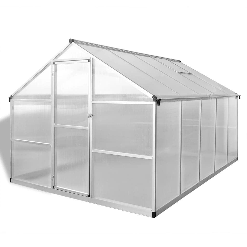 Gewächshaus Mit Fundament Verstärkt Aluminium 7,55 M²