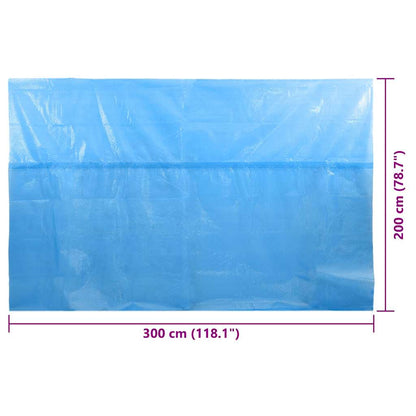 Rechteckige Pool-Abdeckung Pe 300 X 200 Cm Blau