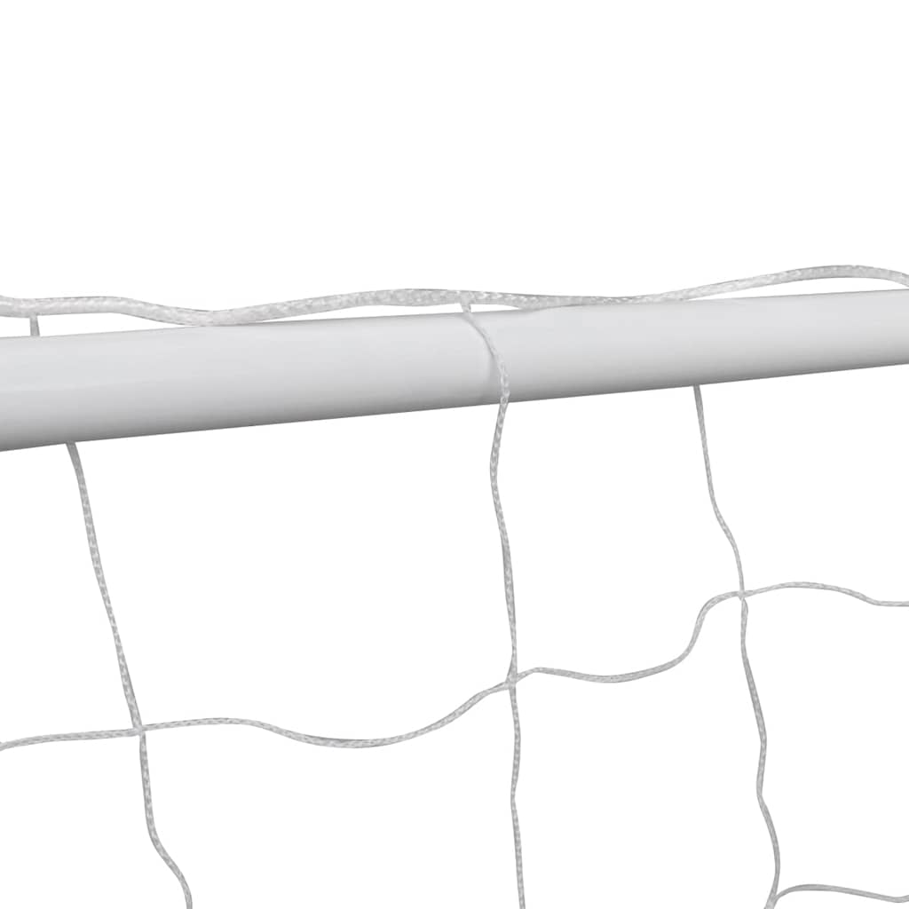 Fußballtor Mit Netz 182×61×122 Cm Stahl Weiß
