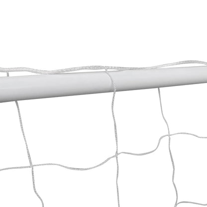 Fußballtor Mit Netz 182×61×122 Cm Stahl Weiß
