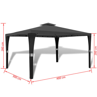 Gartenpavillon Mit Dach 3 X 4 M Dunkel