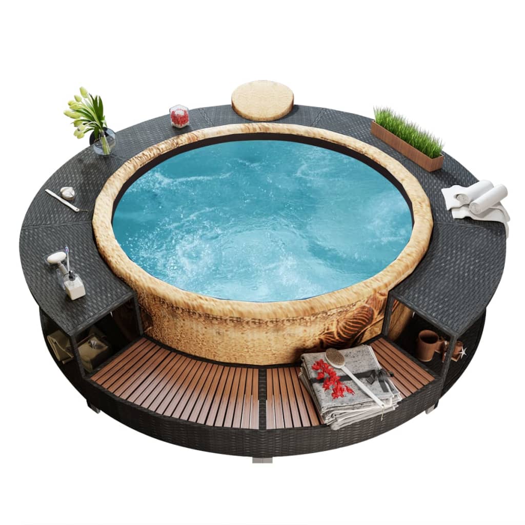 Whirlpool-Umrandung Poly Rattan