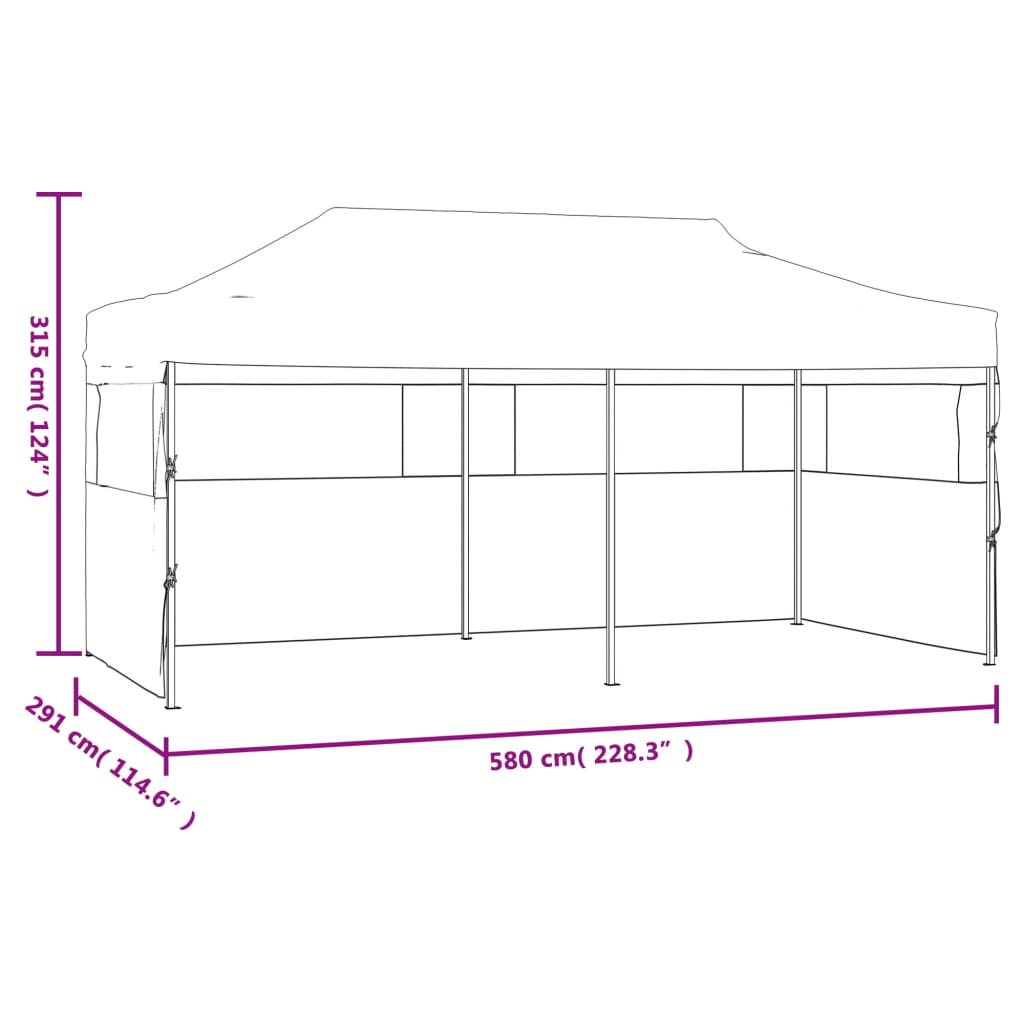 Pop-Up-Partyzelt Faltbar 3×6 M