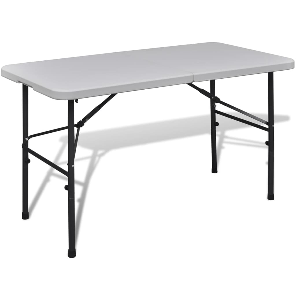 Gartentisch Klappbar 122 Cm Hdpe Weiß Schwarz