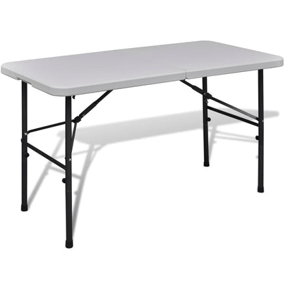 Gartentisch Klappbar 122 Cm Hdpe Weiß Schwarz