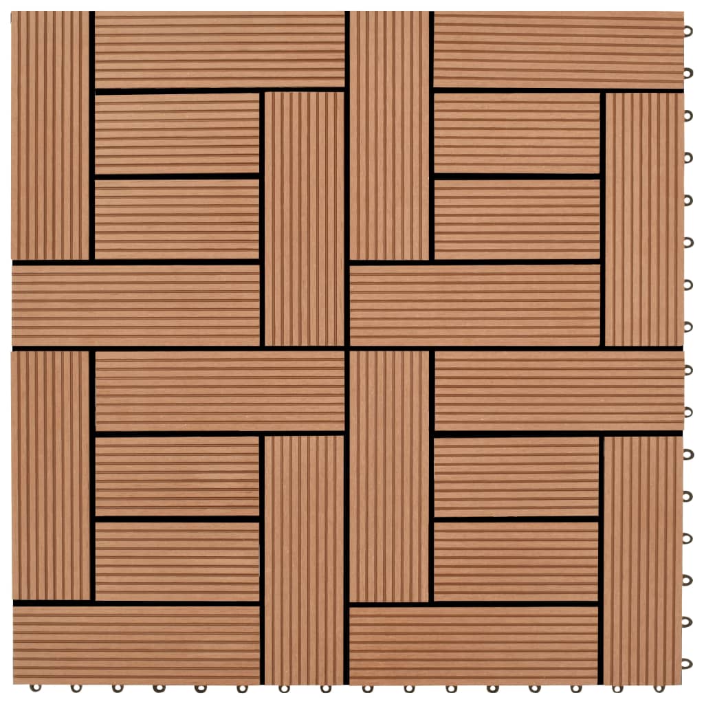 Braune Terrassenfliesen 11 Stk. 30 X 30 Cm Wpc 1 Qm Braun