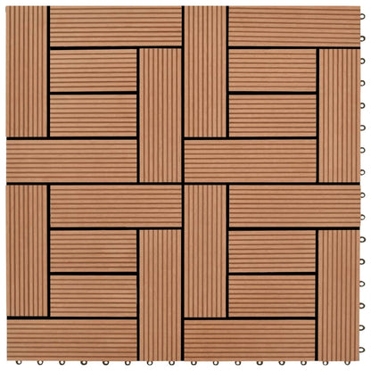 Braune Terrassenfliesen 11 Stk. 30 X 30 Cm Wpc 1 Qm Braun
