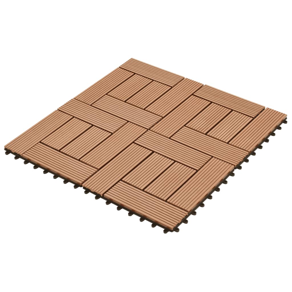 Braune Terrassenfliesen 11 Stk. 30 X 30 Cm Wpc 1 Qm Braun