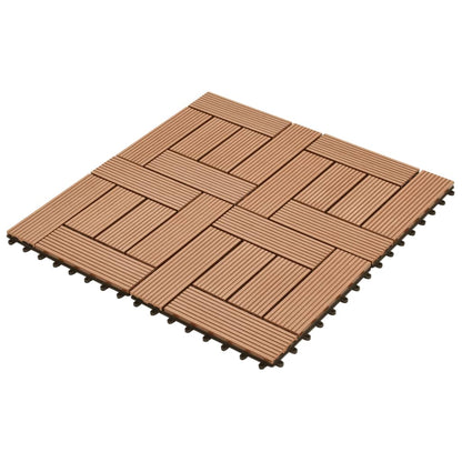 Braune Terrassenfliesen 11 Stk. 30 X 30 Cm Wpc 1 Qm Braun