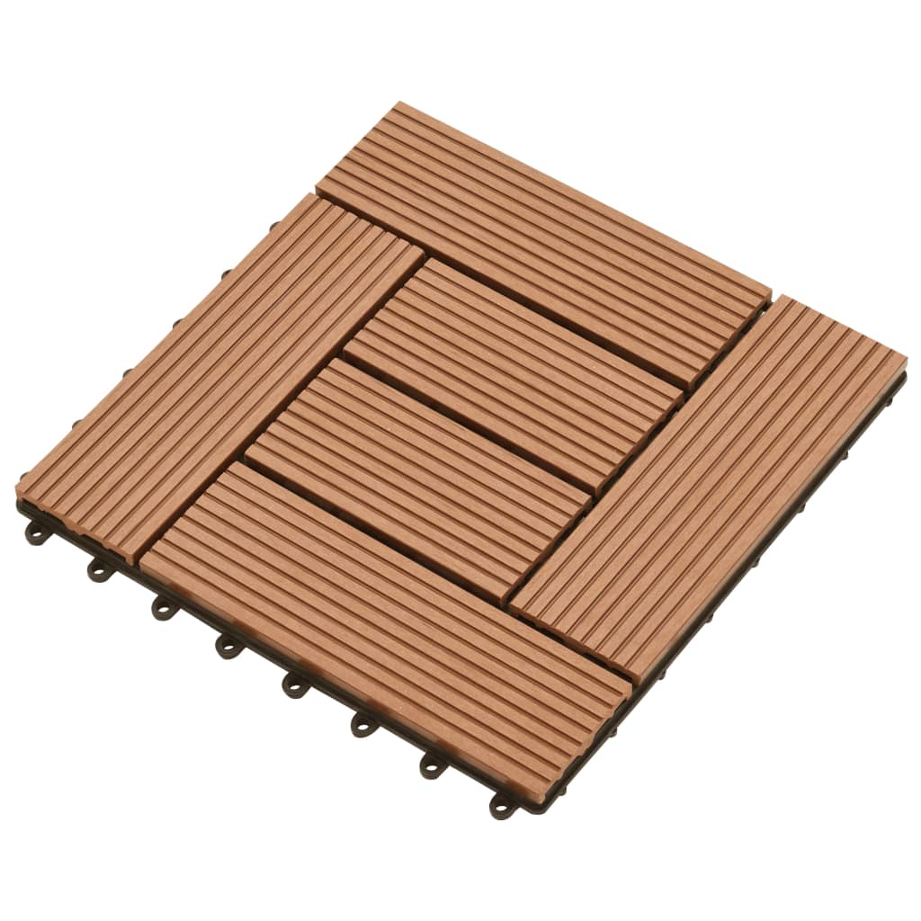 Braune Terrassenfliesen 11 Stk. 30 X 30 Cm Wpc 1 Qm Braun